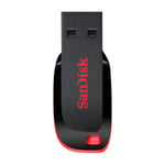 SANDISK CRUZER BLADE USB-MINNEPENN 32 GB USB TYPE-A 2.0 SVART, RØD