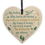 RED OCEAN Baby Memorial Plaque Wooden Heart Sign Miscarriage Baby Loss Stillborn Bereavement Sign Gift For Mum And Dad