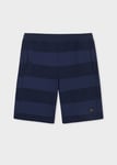 PS By Paul Smith Men's Regular Cotton Striped Shorts - Navy, M