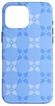 Coque pour iPhone 16 Pro Max Blue Flower Petal Ice Snowflake Scandinavian Pattern