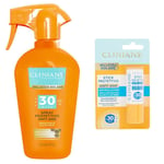 Spray Crème Solaire Clinians Protection 30 Pour Toute la Famille + Stick Lèvres