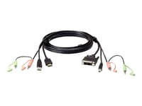 ATEN 1.8M USB HDMI to DVI-D KVM Cable with Audio