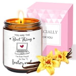 Vanilla You're The Best Thing I Found On The Internet Scented Candles Gifts for Her, 7OZ Aromatherapy Soy Wax Candles Anniversary Romantic Present Birthday Gifts Ideas for Girlfriend, Her, Wife, BFF