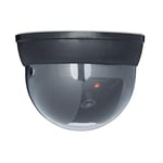 Relaxdays Dome Dummy Camera with LED Light, With Adjustable Camera Blink, Security Camera, Fake Camera, Black