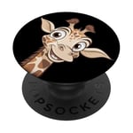 Girafe Mignonne tête de Girafe Animal Afrique Zoo PopSockets PopGrip Adhésif