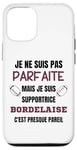 Coque pour iPhone 15 Supportrice Rugby Bordeaux Humour