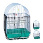 Relaxdays Housse pour Cage à Oiseaux, Lot de 3, Filet de Protection, Plumes, poussière, circonférence jusqu'à 2 m, Noir