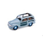 FIAT 500 C BELVEDERE APERTA 1951 AZZURRO CENERE 1:43 Brumm Auto Stradali