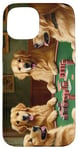 iPhone 15 Dogs Playing Poker Dog Golden Retriever Retrievers Card Case