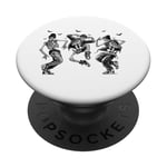 Danseurs Hip Hop Boy Dance Halloween Squelette Dancing Skelly PopSockets PopGrip Interchangeable