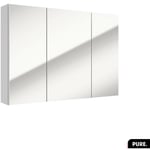 Otitec - Armoire murale de salle de bain - avec miroir pure Blanc 85 × 60 × 15