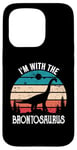 iPhone 15 Pro I'm With The Dinosaur Brontosaurus, Dino Gifts For Kids Case