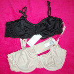 M&S 2 Multiway Strapless Balcony Bras Black/Opaline UK 38A EUR 85A BNWT