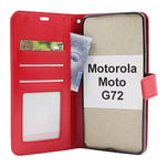 Crazy Horse Wallet Motorola Moto G72 (Röd)