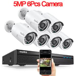 8CH 8MP Wired NVR POE Security Camera System 5MP IP66 Outdoor IR-CUT CCTV Canera