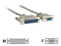 Microconnect - Seriell/Parallell Kabel - Db-9 (Hona) Till Db-25 (Hane) - 3 M - Svart