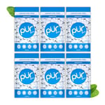 PUR Gum | Sugar Free Chewing Gum | Made with Xylitol | Vegan, Aspartame Free, Gluten Free and Keto Friendly | Natural Peppermint Flavoured Gum, 55-Piece (Pack of 6)