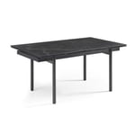 Table extensible 180-260 cm céramique noir marbré pieds droits - INDIANA 09