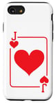 Coque pour iPhone SE (2020) / 7 / 8 Jeu de cartes Jack of Hearts - Costume d'Halloween - Rouge