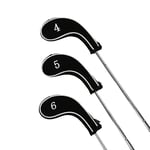 Longridge 4-Sw+Gw Long Neck Neoprene Golf Iron Covers Set - Argent/Noir