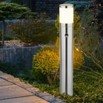 Borne lumineuse avec détecteur de mouvement Outdoor Eclairage extérieur Lampadaire de jardin Lampadaire détecteur de mouvement, acier inoxydable