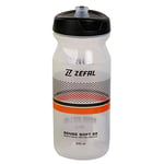 Zéfal Sense M65 - Bidon/gourde hydratation vélo/sport - Ergonomique, Sans BPA et Inodore Mixte Adulte, Blanc (Transparent), 650 ml