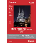 Canon Photo Paper Plus SG-201 - fotopapir - halvblank sateng - 5 ark - 100 x 150 mm - 260 g/m²