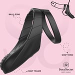 Vibrating Cock Ring 3 Point Stimulation Prostate Massager Stretchy Mens Sex Toys