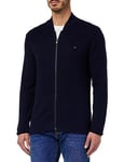 Tommy Hilfiger Men's Cardigan with Zip, Blue (Desert Sky), S