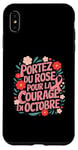 Coque pour iPhone XS Max Octobre Rose Ruban Rose Courage En Octobre Rose