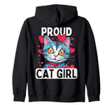 Proud Cat Girl Cat Kitten Funny Zip Hoodie