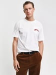 GANT Short Sleeve Pocket Graphic Logo Cotton Blend T-Shirt, Eggshell