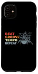 Coque pour iPhone 11 Batterie Motivation Musique Band Drummer Set