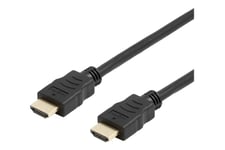 DELTACO HDMI-1020D-FLEX - HDMI-kabel med Ethernet - 2 m