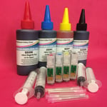 REFILLABLE AUTO RESET ABLE CARTRIDGES + INK FOR EPSON WORKFORCE WF-3620DWF 27