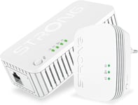 Powerline WiFi 1000 Kit Duo Prises CPL WiFi Kit CPL 600 Mbps/WiFi 750 Mbps Compatible Toute Box/Routeur 1 Port Ethernet + Prise Filtrée Installation Rapide Blanc