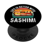 Funny Sashimi Food Lover PopSockets Adhesive PopGrip