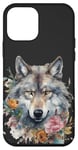 Coque pour iPhone 12 mini Majestic Floral Wolf La beauté de la nature rencontre l'esprit féroce