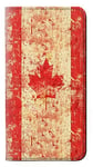 Canada Flag Old Vintage PU Leather Flip Case Cover For Google Pixel 3a XL