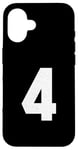 iPhone 16 #4 Jersey Varsity Uniform Number Sport Case