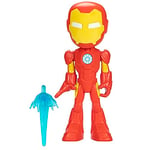 Marvel Spidey and His Amazing Friends Supersized Iron Man Action Figure, Preschool Superhero Toy for Kids Ages 3 and Up