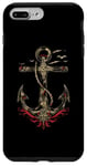 Coque pour iPhone 7 Plus/8 Plus Ancre Nautique Tatouage Art Vintage Maritime Océan