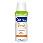 SANEX - Déodorant Spray Zéro% (0%) Peaux Sensibles - Déodorant pour Homme et Femme - Efficacité 24 h - Sans Alcool, Sans colorants - Format Compressé 100 ml