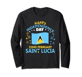 Saint Lucia 45th Independence Day Lucian Pride St Lucia Flag Long Sleeve T-Shirt