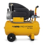 Compresseur d'air électrique à huile VITO 24 L 10 bar 145 PSI 2.5 CV Débit 206 L/min