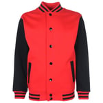 FDM Fdm Junior / Barns Unisex Varsity Jacka (kontrastärmar) 9-10 Yea