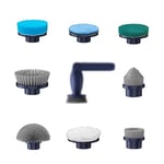 Leebein YMG-818/820 Electric Spin Scrubber Replacement Brush Heads, 8pcs Extra Brush Accessories Kit for YMG-818/820 Cordless Cleaning Brush Only - Scrubber Not Included (Blue)