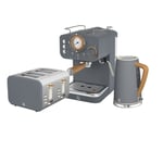 Swan Nordic Triple Pack - 1.7L Kettle, 4 Slice Toaster & Espresso Coffee Machine