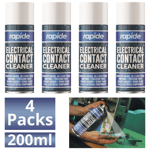 4X Electric Contact Cleaner Cleaning Spray Removes Greass Oil Dirt 200ml