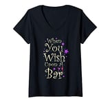 Womens When You Wish Upon a Bar Funny for Magical Nights V-Neck T-Shirt